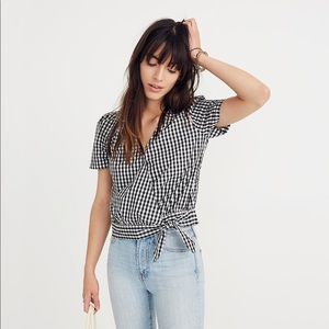 NWT Madewell Short Sleeve Wrap Top